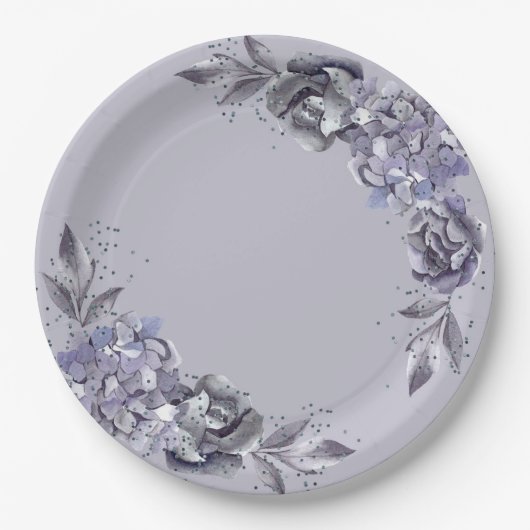 Abendessen auf Papier für Hochzeitsschiefer Pappteller (Vorderseite)