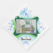 Abendessen bei den Fliegenfallen | Geburtstagsdinn Serviette (Ecke)