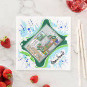 Abendessen bei den Fliegenfallen | Geburtstagsdinn Serviette (Beispiel)