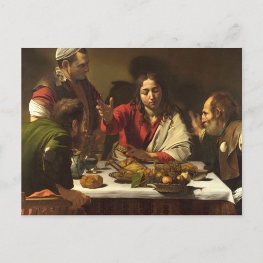 Abendessen bei Emmaus - Caravaggio Postkarte (Vorderseite)