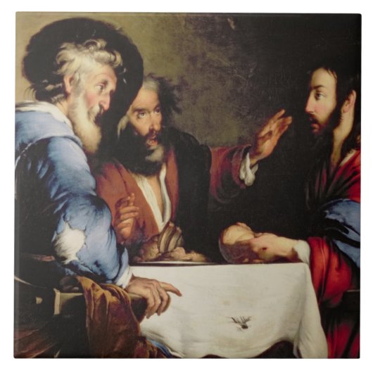 Abendessen bei Emmaus Fliese (Vorderseite)