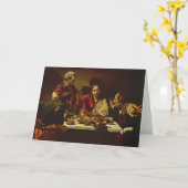 Abendessen bei Emmaus mit Freunden Karte (Gelbe Blume)