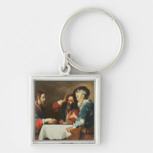 Abendessen bei Emmaus (Öl auf Leinwand) 2 Schlüsselanhänger