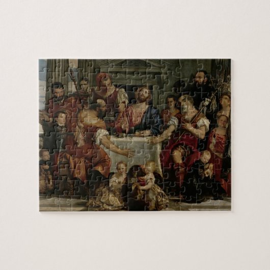 Abendessen bei Emmaus (Öl auf Leinwand) Puzzle (Horizontal)