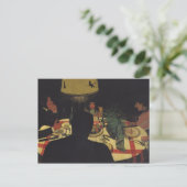 Abendessen bei Lamplight, 1899 Postkarte (Stehend Vorderseite)