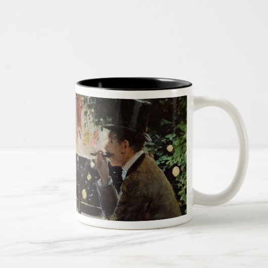 Abendessen bei Les Ambassadeurs, c.1882 Zweifarbige Tasse (Rechts)