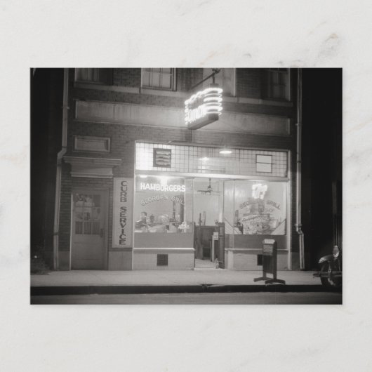 Abendessen bei Nacht, 1940 Postkarte (Vorderseite)