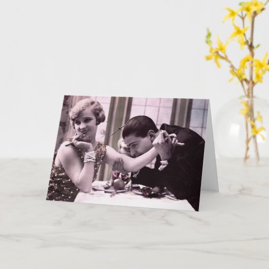 Abendessen-Datum Karte (Gelbe Blume)