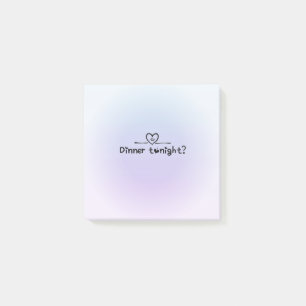 Abendessen-Datum Post-it Klebezettel