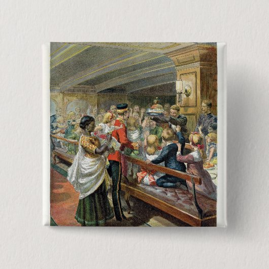 Abendessen der Kinder Weihnachtsin Meer Button (Vorderseite)
