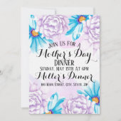 Abendessen der Mutter mit Aquarellfarben Einladung (Vorderseite)