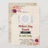 Abendessen der Mütter zum Thema einladen Einladung (Vorne/Hinten)