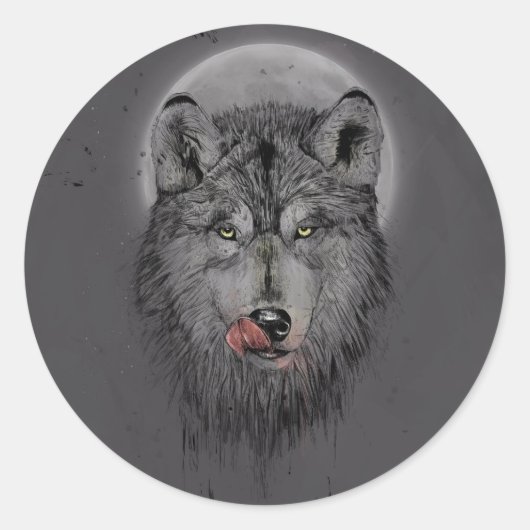 Abendessen (dunkle Version) Runder Aufkleber (Vorderseite)