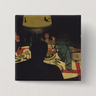 Abendessen durch Lamplight, 1899 Button