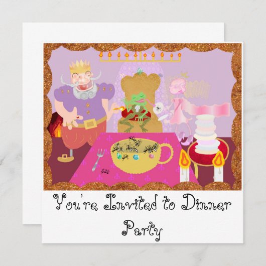 Abendessen Einladung (Vorne/Hinten)