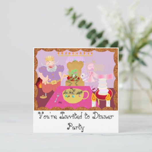 Abendessen Einladung (Stehend Vorderseite)