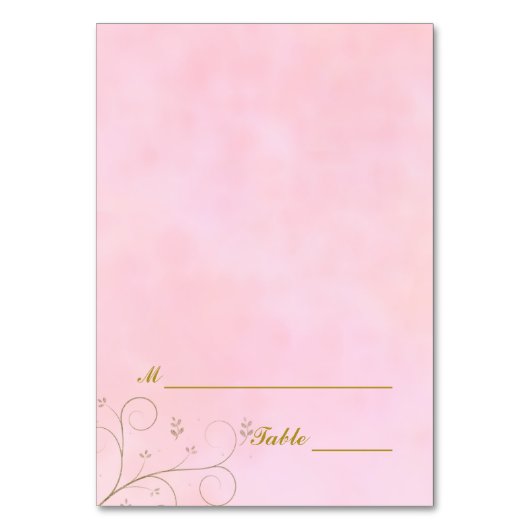 Abendessen Festlichkeiten Platzkarten | Rosa Set Tischnummer (Vorderseite)