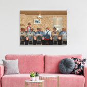 Abendessen für Schwellen von Grant Wood Leinwanddruck (Insitu (Wohnzimmer))