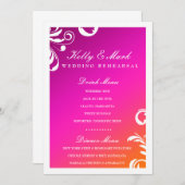 Abendessen-Getränk-Menü-wilder Sonnenuntergang des Menükarte (Vorne/Hinten)