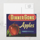 Abendessen Gong Äpfel Postkarte (Vorne/Hinten)