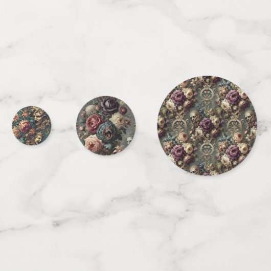 Abendessen — gotisch Viktorianisch Konfetti (Rückseiten)