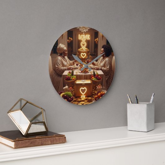 Abendessen H Große Wanduhr (Büro)