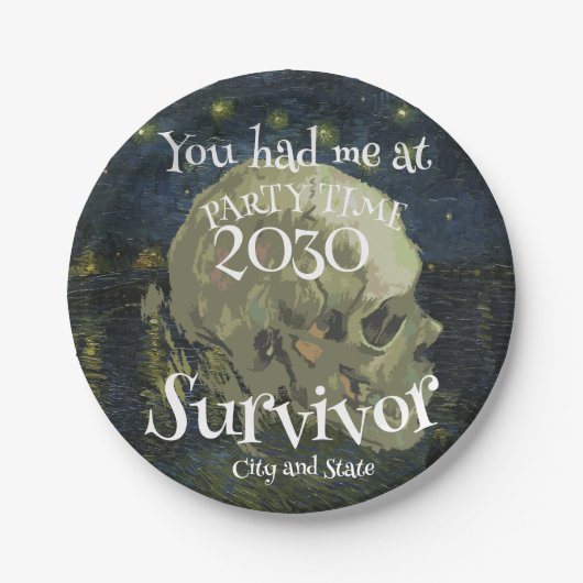 Abendessen Happy Hour Girls Boys Night Out 2024 We Pappteller (Vorderseite)