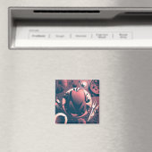 Abendessen im dunklen Erntedank Magnet (In Situ (Geschirrspüler))