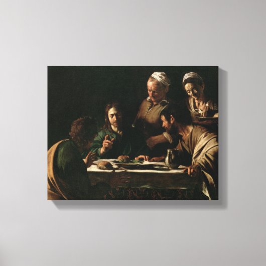 Abendessen im Emmaus, 1606 Leinwanddruck (Vorderseite)