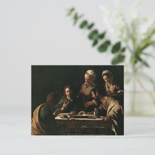 Abendessen im Emmaus, 1606 Postkarte (Stehend Vorderseite)