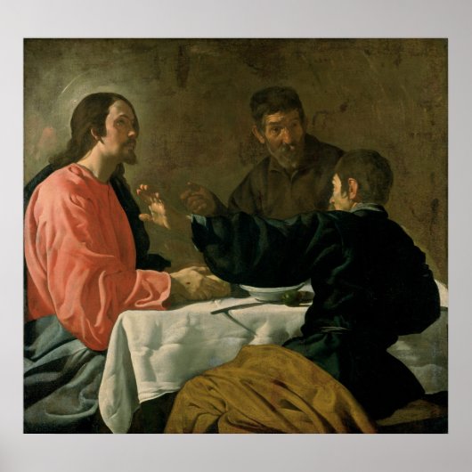 Abendessen im Emmaus, 1620 Poster (Vorne)