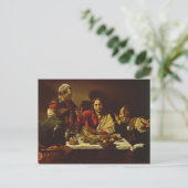 Abendessen im Emmaus mit Freunden Postkarte (Stehend Vorderseite)
