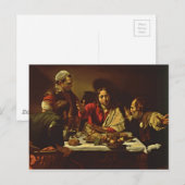 Abendessen im Emmaus mit Freunden Postkarte (Vorne/Hinten)
