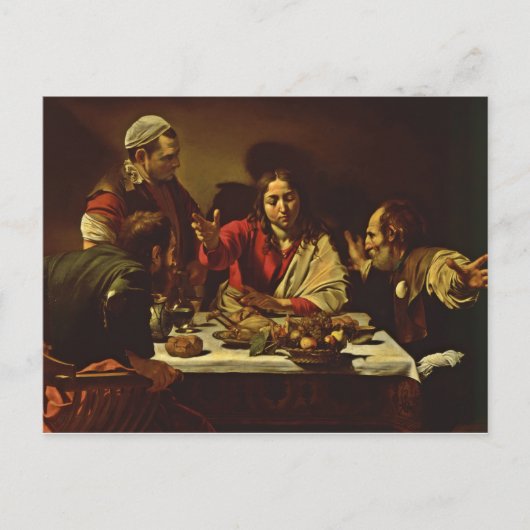 Abendessen im Emmaus mit Freunden Postkarte (Vorderseite)
