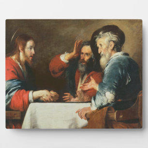 Abendessen im Emmaus (Öl auf Leinwand) 2 Fotoplatte