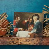 Abendessen im Emmaus (Öl auf Leinwand) 2 Fotoplatte (Seite)