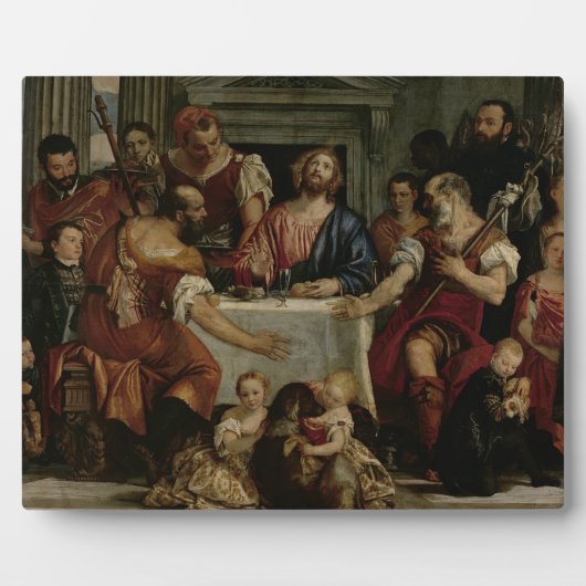 Abendessen im Emmaus (Öl auf Leinwand) Fotoplatte (Vorderseite)