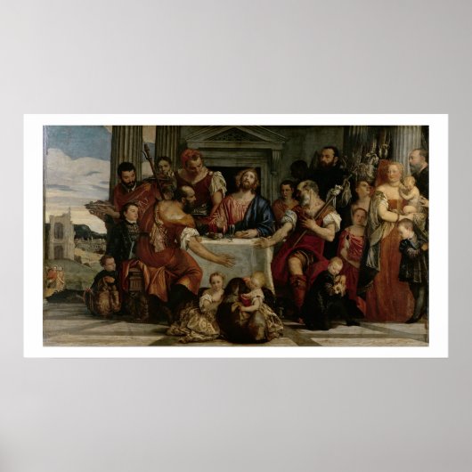 Abendessen im Emmaus (Öl auf Leinwand) Poster (Vorne)