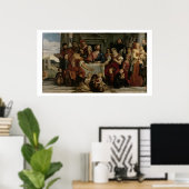 Abendessen im Emmaus (Öl auf Leinwand) Poster (Heimbüro)