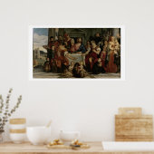Abendessen im Emmaus (Öl auf Leinwand) Poster (Küche)