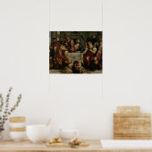 Abendessen im Emmaus (Öl auf Leinwand) Poster (Küche)
