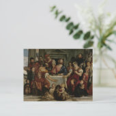 Abendessen im Emmaus (Öl auf Leinwand) Postkarte (Stehend Vorderseite)