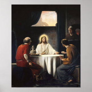 Abendessen im Emmaus Poster