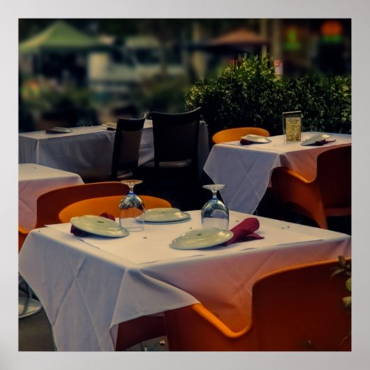 Abendessen im Freien auf einem Poster (Vorne)