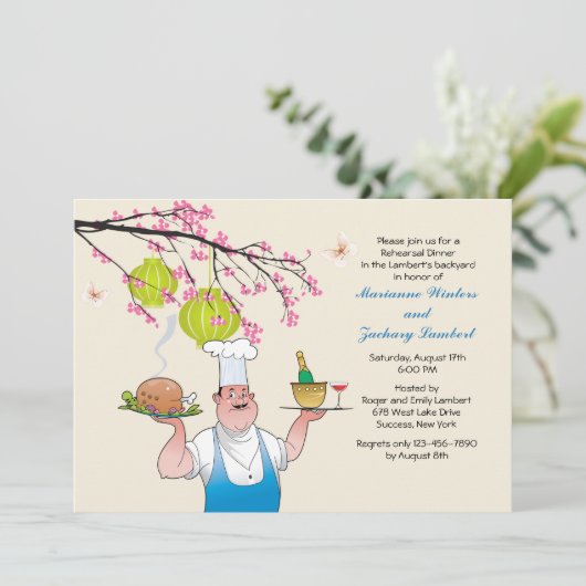 Abendessen im Freien Party Einladung (Stehend Vorderseite)