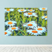 Abendessen im Garten Blumenstrauß Kunst und Kultur Leinwanddruck (Insitu (Holzboden))