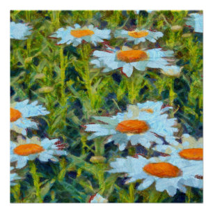 Abendessen im Garten Blumenstrauß Kunst und Kultur Poster