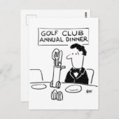Abendessen im Golf Club Postkarte (Vorne/Hinten)