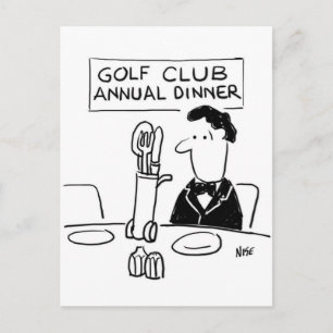 Abendessen im Golf Club Postkarte