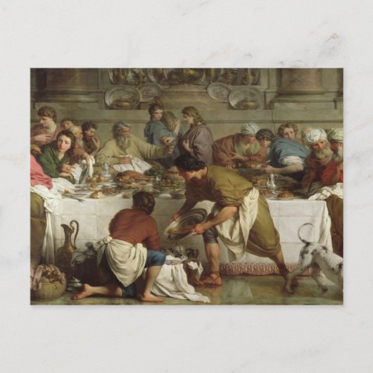 Abendessen im Haus Simon, 1737 Postkarte (Vorderseite)
